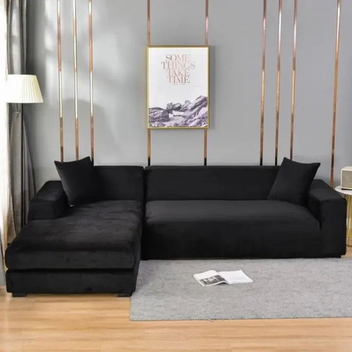 Rynx | Universal Sofa Cover – Stain Resistant & Elastic for PRedection Black