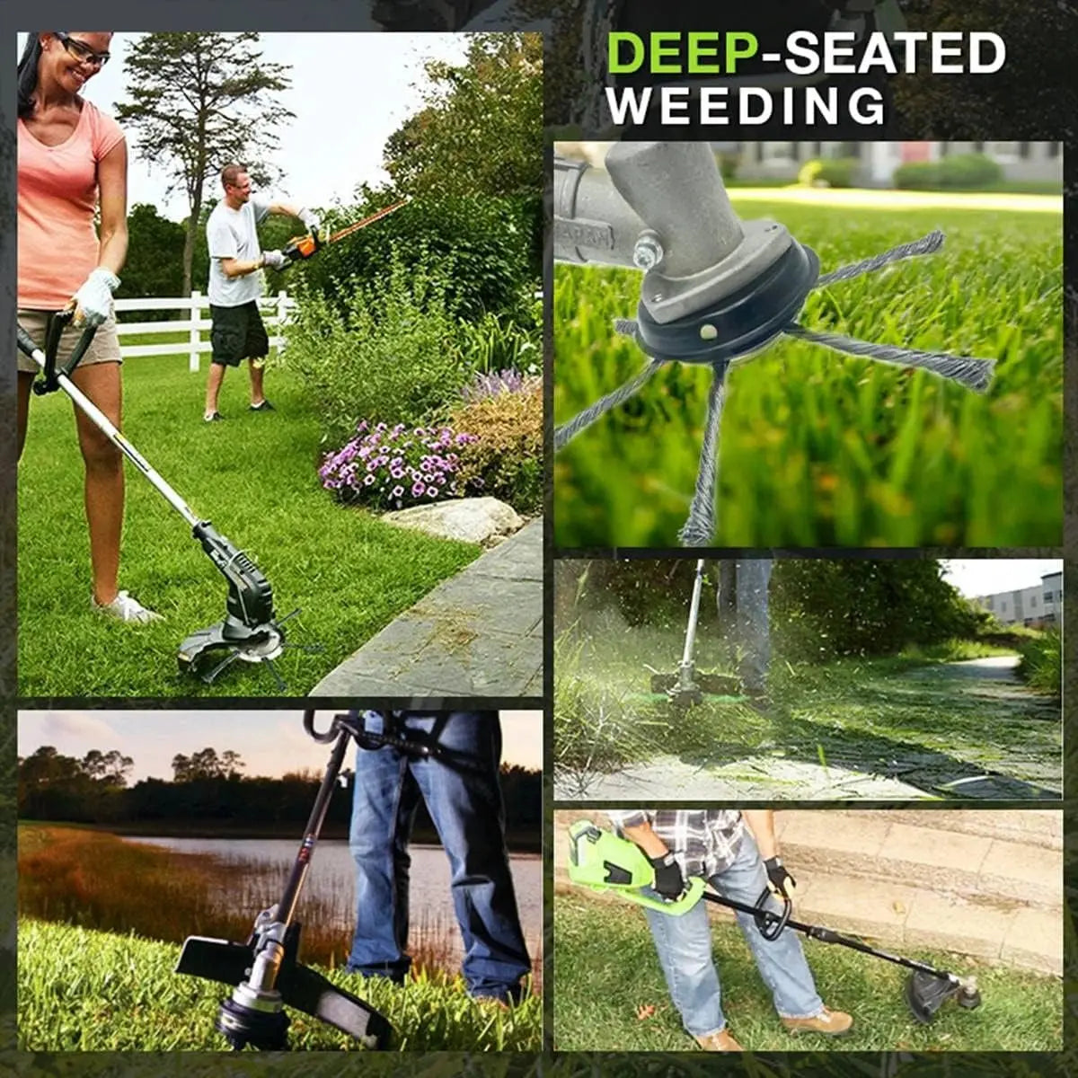 Rynx | Remove weeds like a pro – with the 6-inch steel brush head
