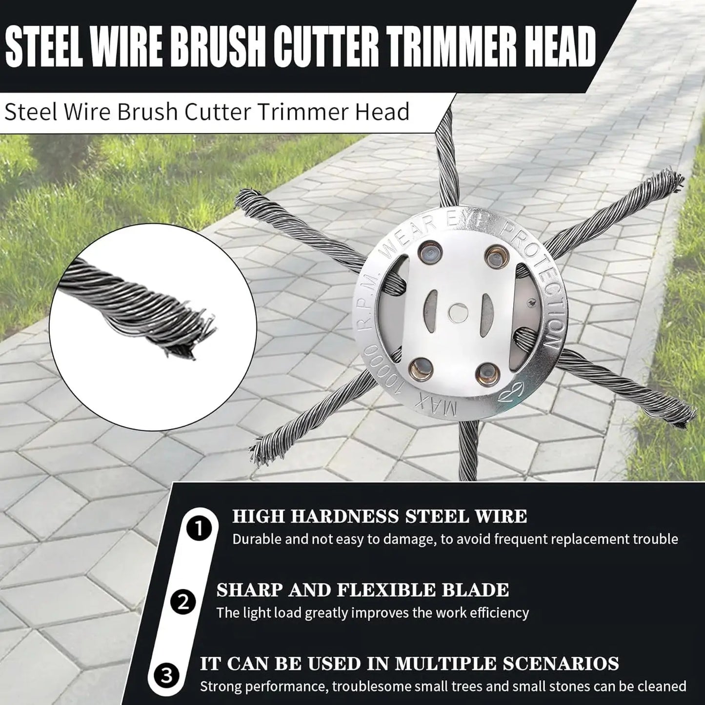 Rynx | Remove weeds like a pro – with the 6-inch steel brush head