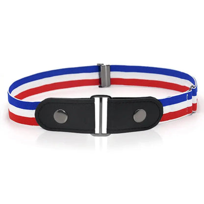 Rynx | Invisible elastic waistband belts without buckle – The perfect belt for women's jeans! Red White Blue