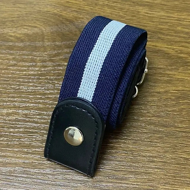 Rynx | Invisible elastic waistband belts without buckle – The perfect belt for women's jeans! Blue White