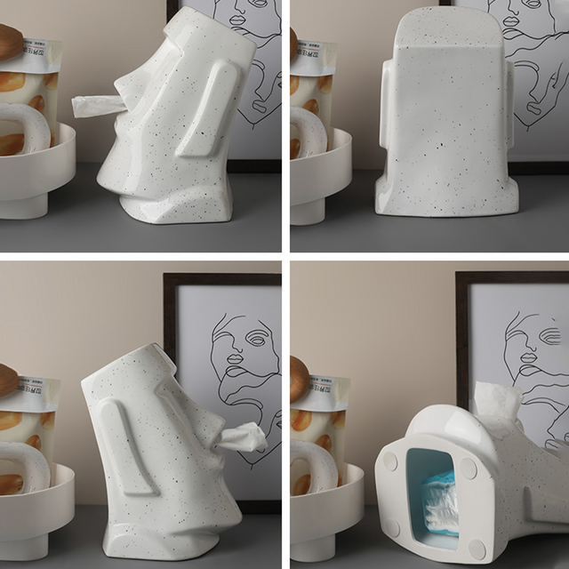 Rynx | StatueTissue - unusual Moai scarf holder for stylish spaces
