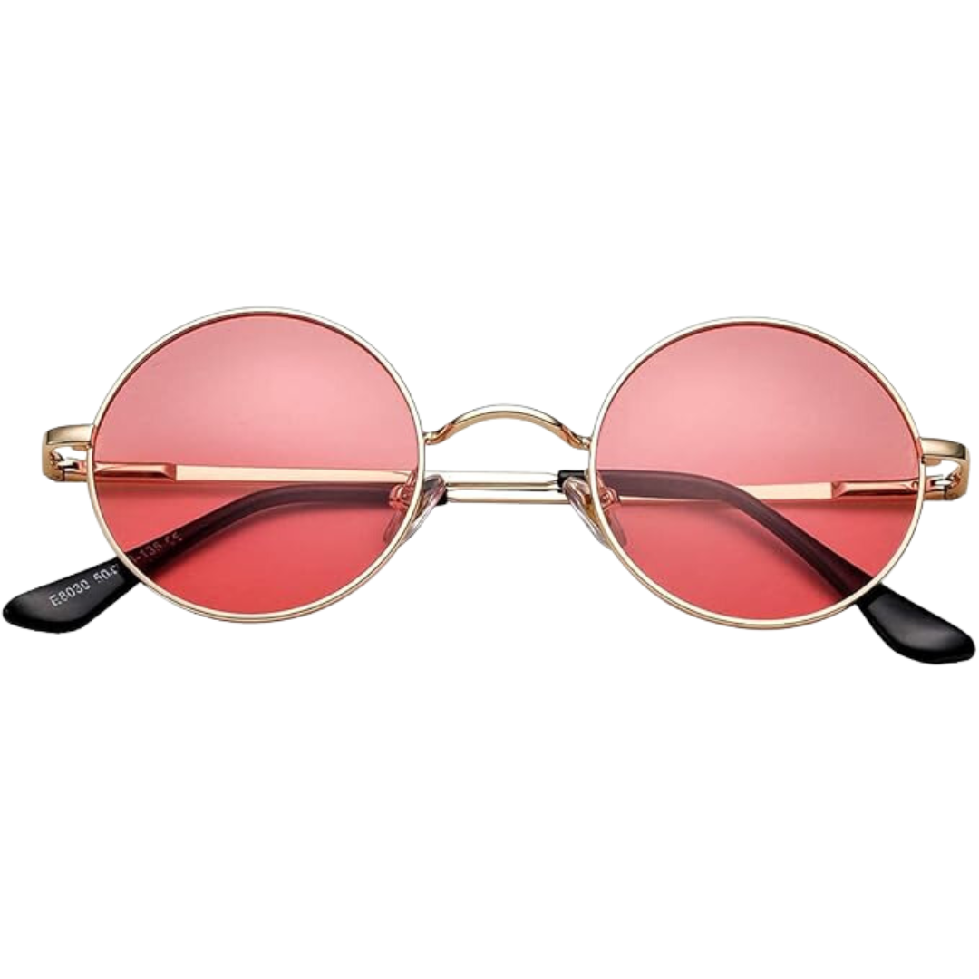 RYNX | Retro Polarized Sunglasses for Stylish Protection Gold frame pink mirror lens