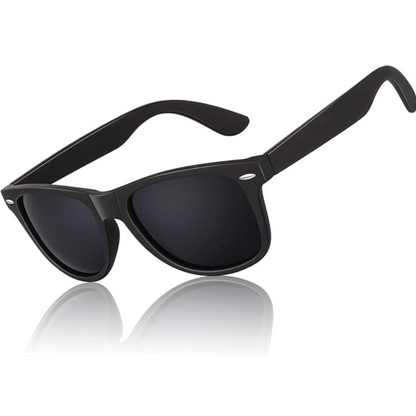 RYNX | RetroVision – Classic Polarized Sunglasses Matte black frame | Smoke colored lens