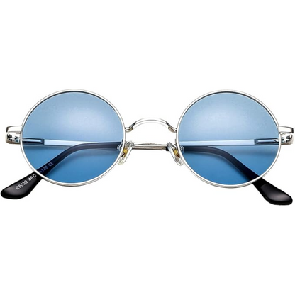RYNX | Retro Polarized Sunglasses for Stylish Protection Silver bright blue