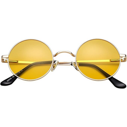 RYNX | Retro Polarized Sunglasses for Stylish Protection Gold Clear Yellow
