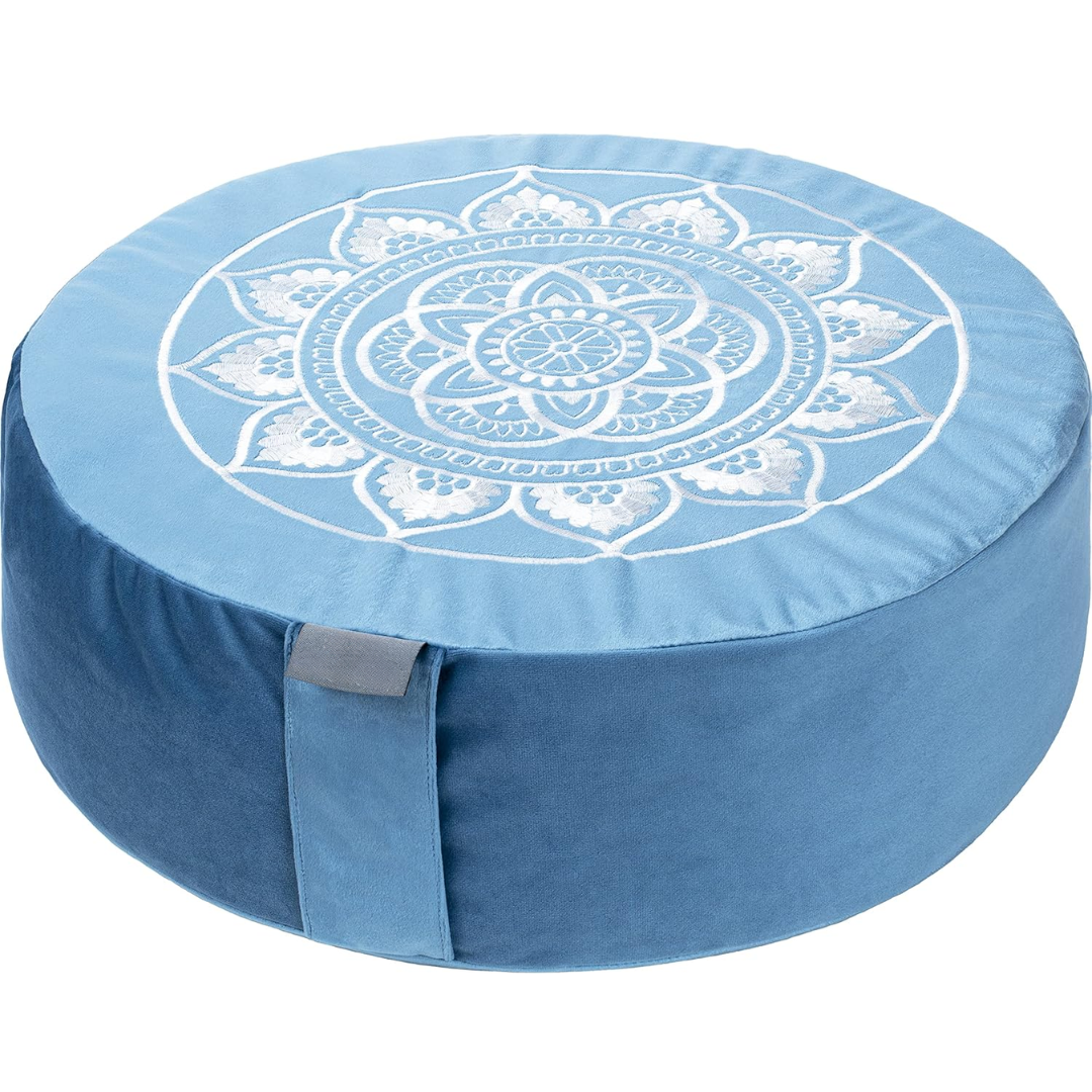 RYNX | Luxury Meditation Cushion in Premium Velvet Blue