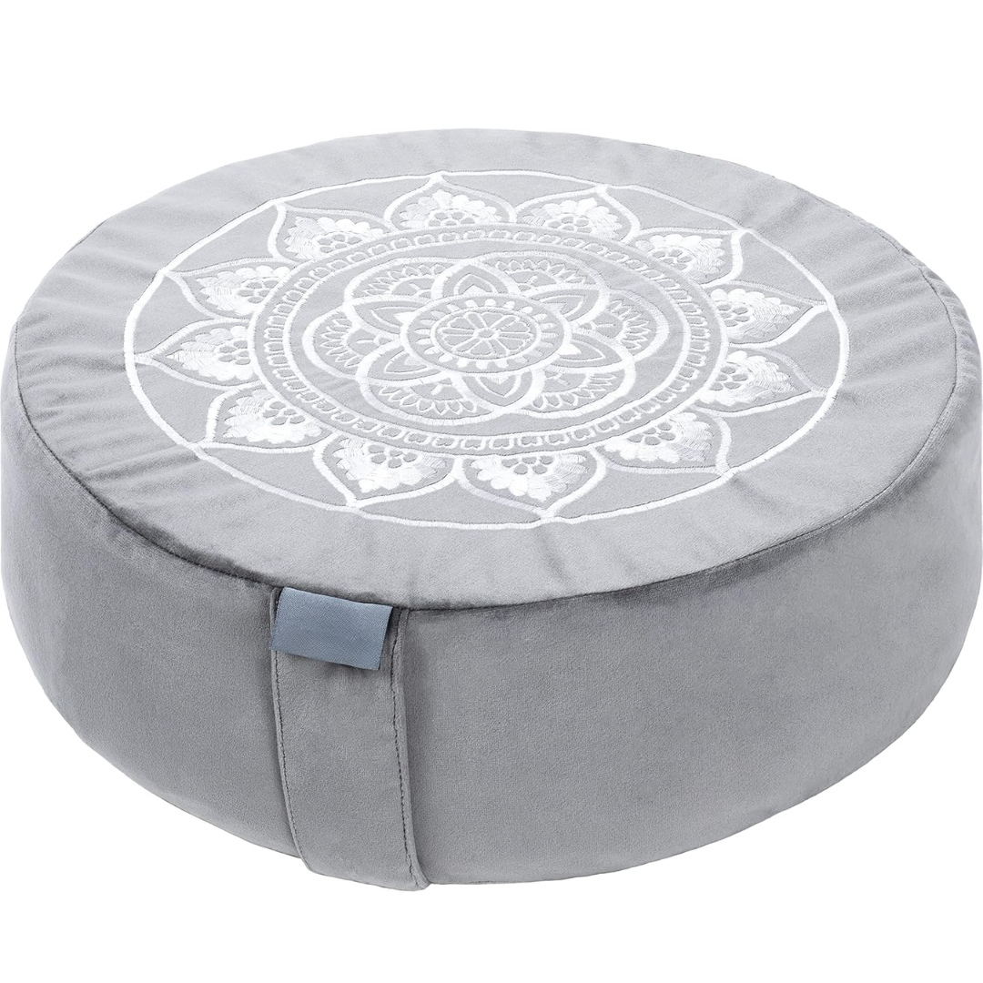RYNX | Luxury Meditation Cushion in Premium Velvet Gray
