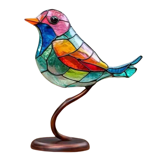 Rynx | ElegantAviary | Colorful Birds on Branch Desk Ornaments