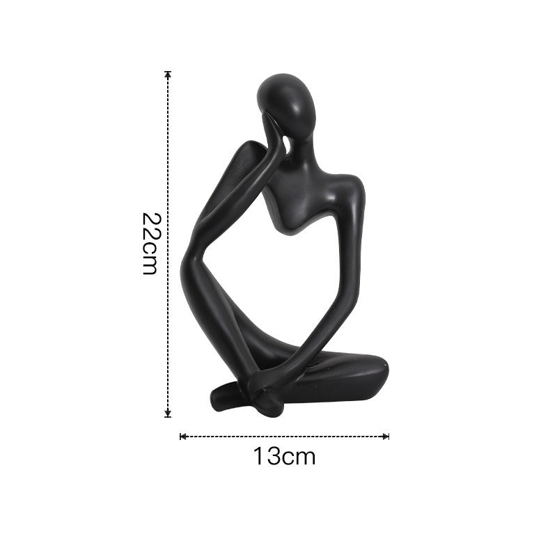 Rynx | Abstract Thinker Statue Resin Figure Office Home Decoration Desktop Decor Handmade Crafts Sculpture Modern Art