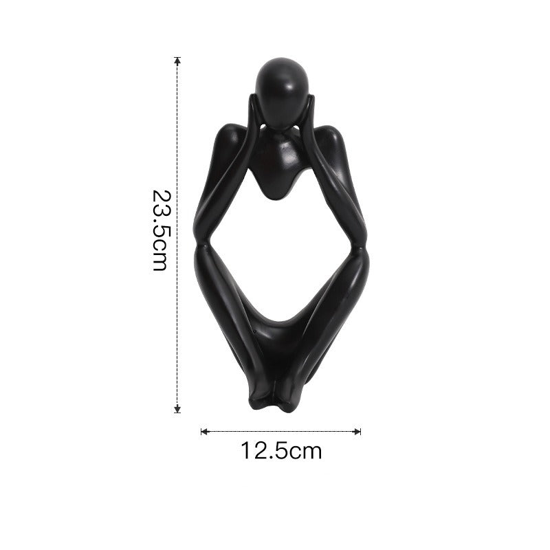 Rynx | Abstract Thinker Statue Resin Figure Office Home Decoration Desktop Decor Handmade Crafts Sculpture Modern Art