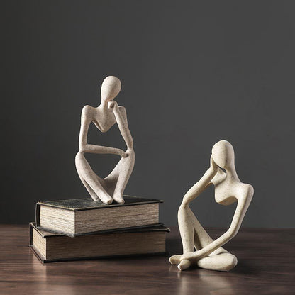 Rynx | Abstract Thinker Statue Resin Figure Office Home Decoration Desktop Decor Handmade Crafts Sculpture Modern Art