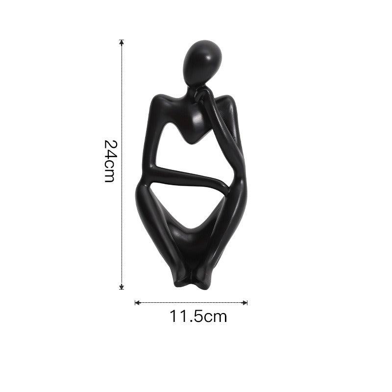 Rynx | Abstract Thinker Statue Resin Figure Office Home Decoration Desktop Decor Handmade Crafts Sculpture Modern Art