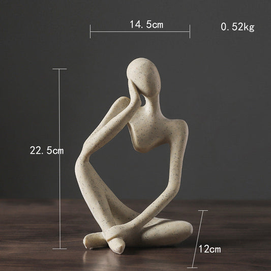 Rynx | Abstract Thinker Statue Resin Figure Office Home Decoration Desktop Decor Handmade Crafts Sculpture Modern Art