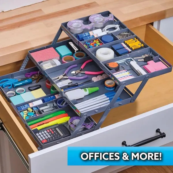 Rynx | Adjustable Multilevel Drawer Organizer for Effortless Storage