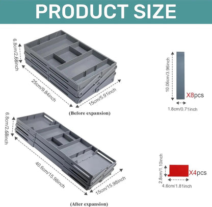 Rynx | Adjustable Multilevel Drawer Organizer for Effortless Storage