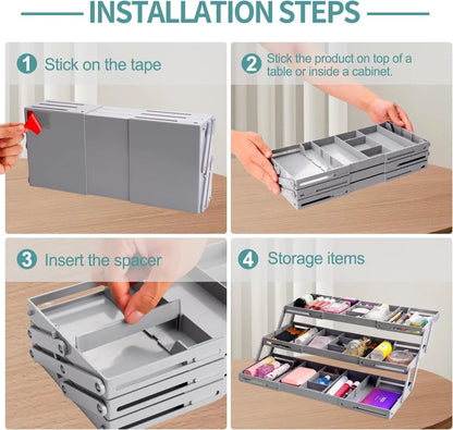 Rynx | Adjustable Multilevel Drawer Organizer for Effortless Storage