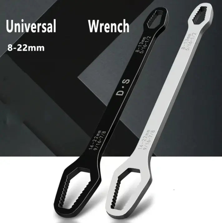 Rynx | Adjustable Wrench with Double-Sided Self-Tightening Handle, Chrome Steel
