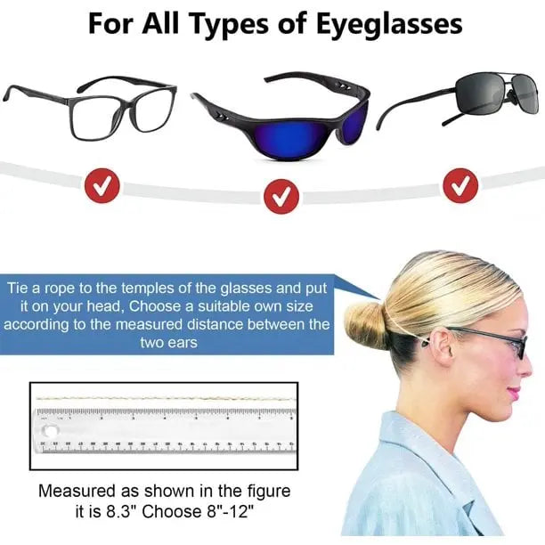 Rynx | Adjustable Silicone Glasses Strap – Non-Slip & Skin-Friendly
