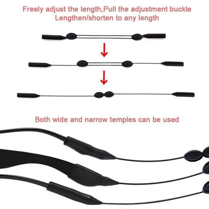Rynx | Adjustable Silicone Glasses Strap – Non-Slip & Skin-Friendly
