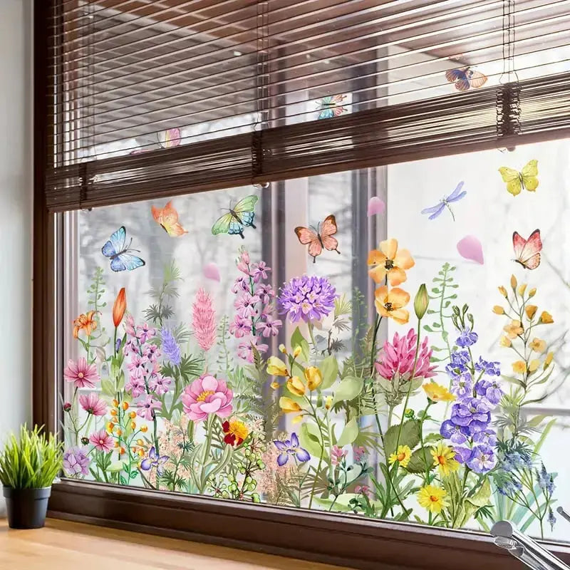 Rynx | Window decoration with double-sided floral print |