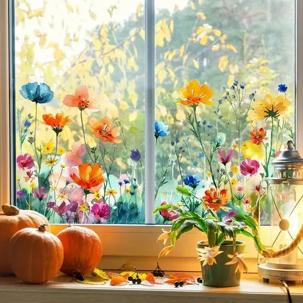 Rynx | Window decoration with double-sided floral print |