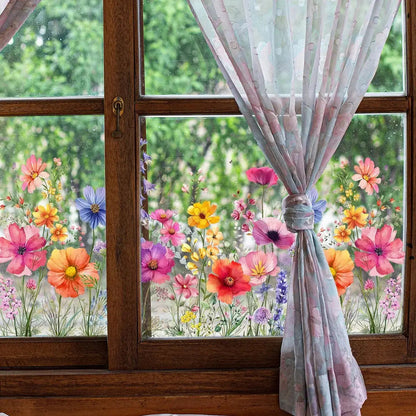 Rynx | Window decoration with double-sided floral print |