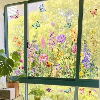 Rynx | Window decoration with double-sided floral print |