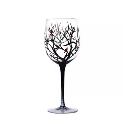 Rynx | Four Seasons Tree - Wine Glass | Hand-painted Artistic Glasses