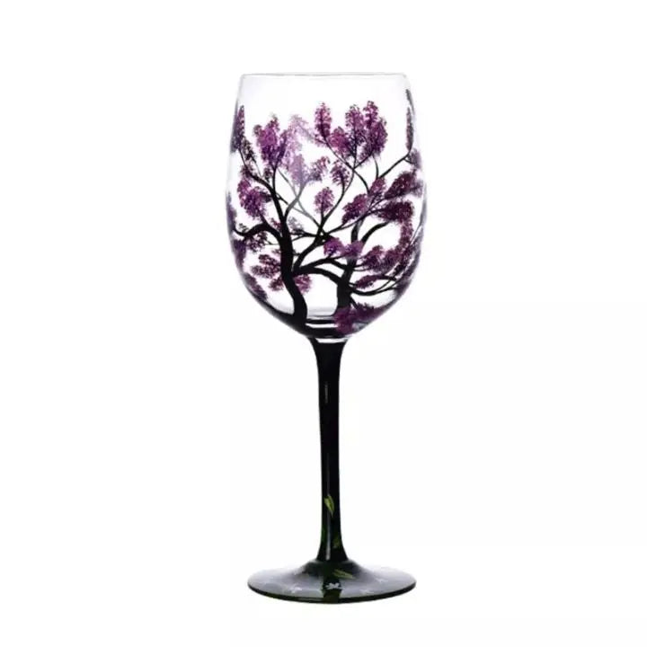 Rynx | Four Seasons Tree - Wine Glass | Hand-painted Artistic Glasses