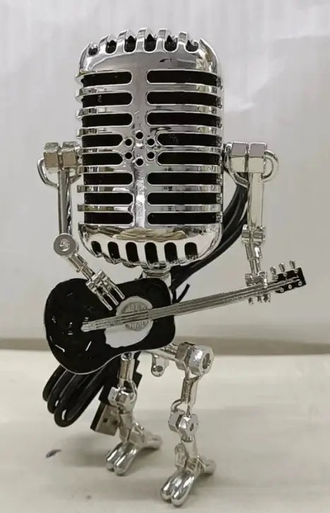 Rynx | Vintage Microphone Robot Lamp — Industrial Alloy Desk Lamp