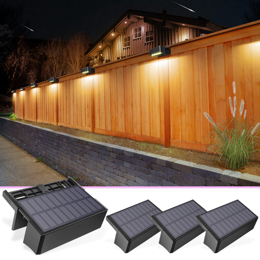 Rynx | Volisun Outdoor Solar Hedge Lights 4-Pack, Waterproof LED Color Glow and Railing