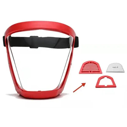 Rynx | Full Face Shield Mask with Anti-Fog Function Red