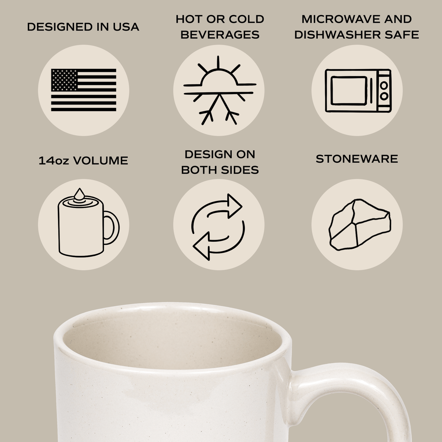 Rynx | Best Dad of All Time 14oz. Stoneware Coffee Mug