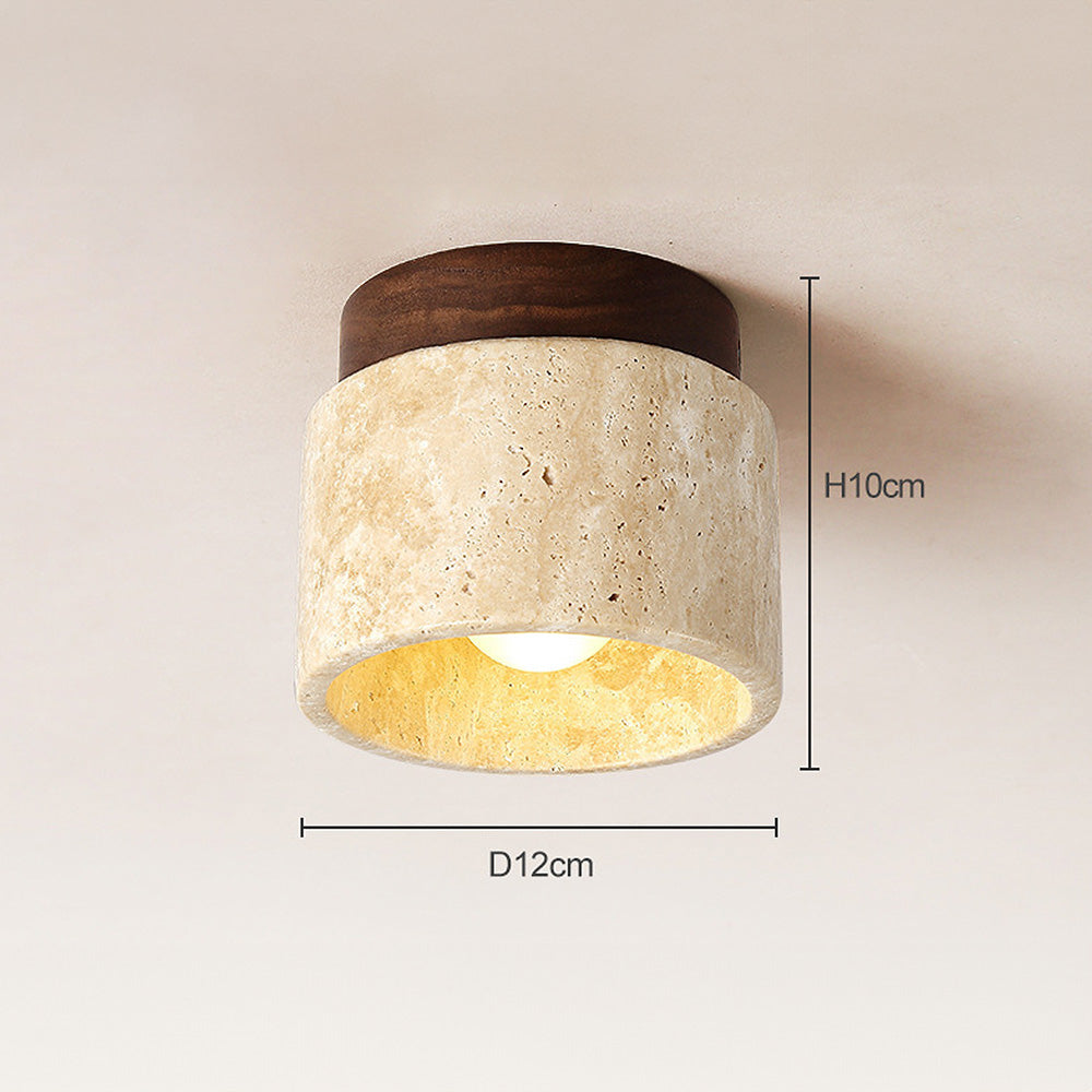 Rynx | Industrial Modern Beige Stone Wall Lamp