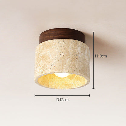 Rynx | Industrial Modern Beige Stone Wall Lamp