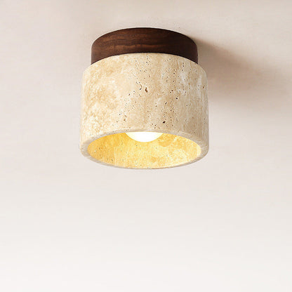 Rynx | Industrial Modern Beige Stone Wall Lamp
