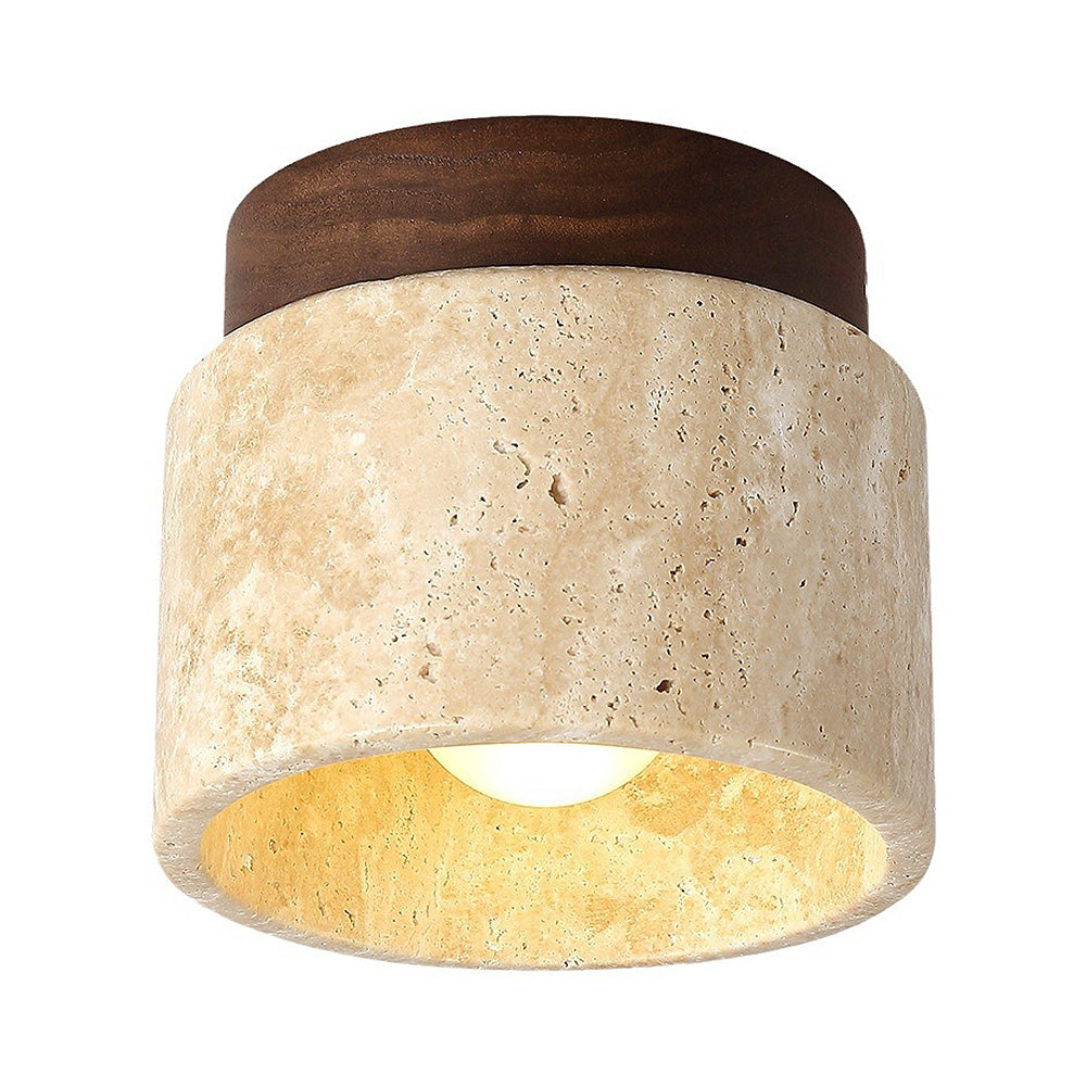 Rynx | Industrial Modern Beige Stone Wall Lamp