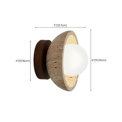 Rynx | Industrial Modern Beige Stone Wall Lamp