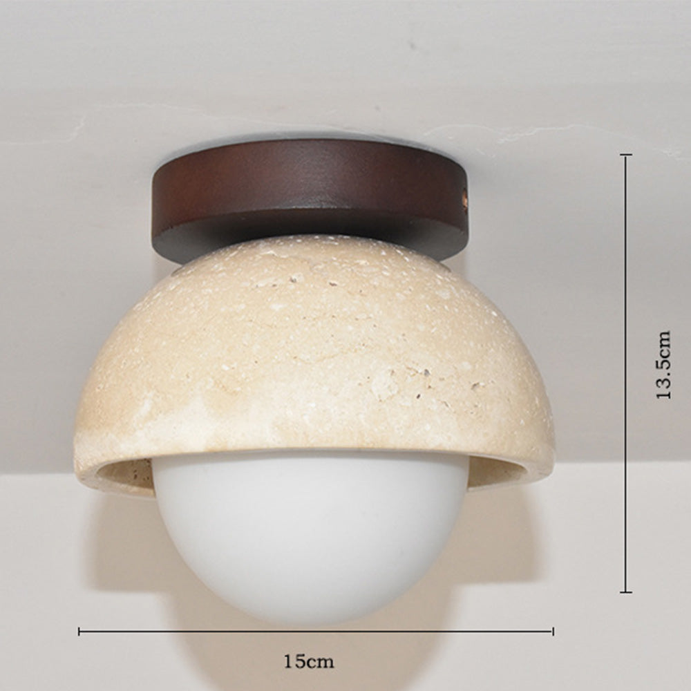 Rynx | Industrial Modern Beige Stone Wall Lamp