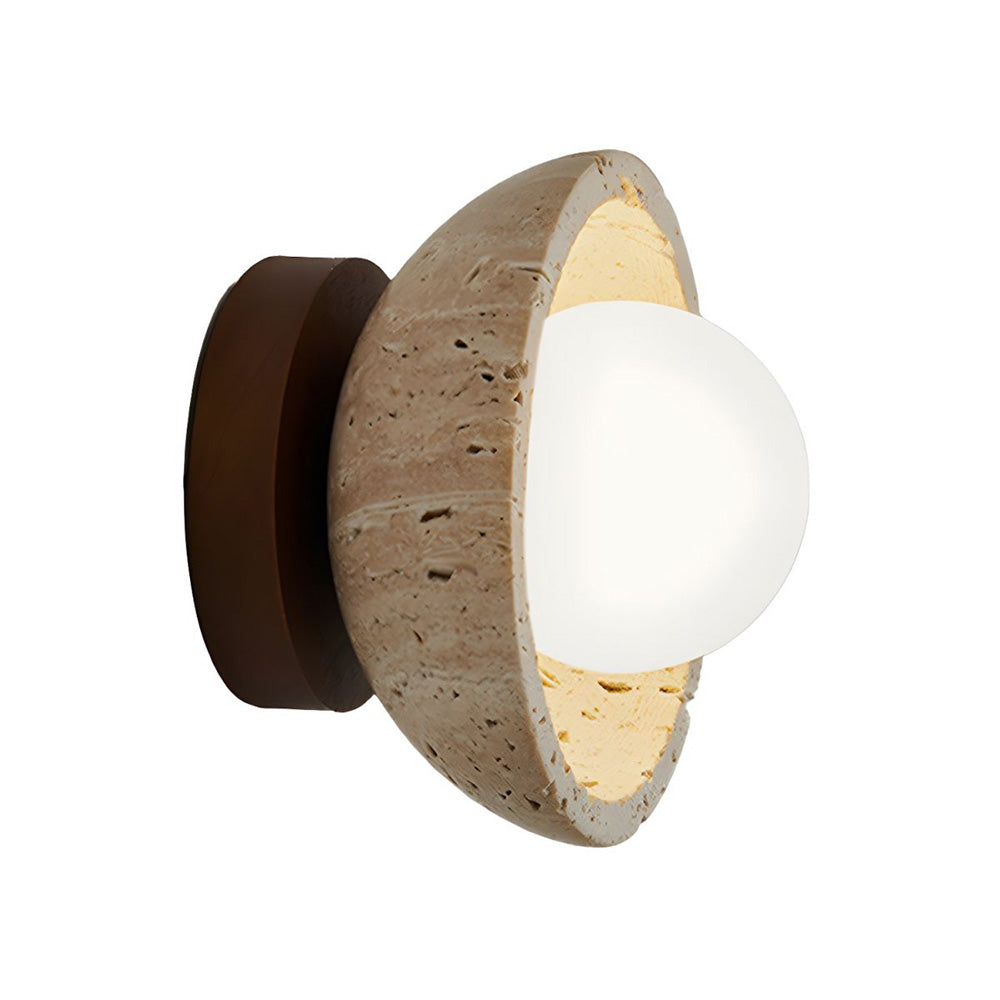 Rynx | Industrial Modern Beige Stone Wall Lamp