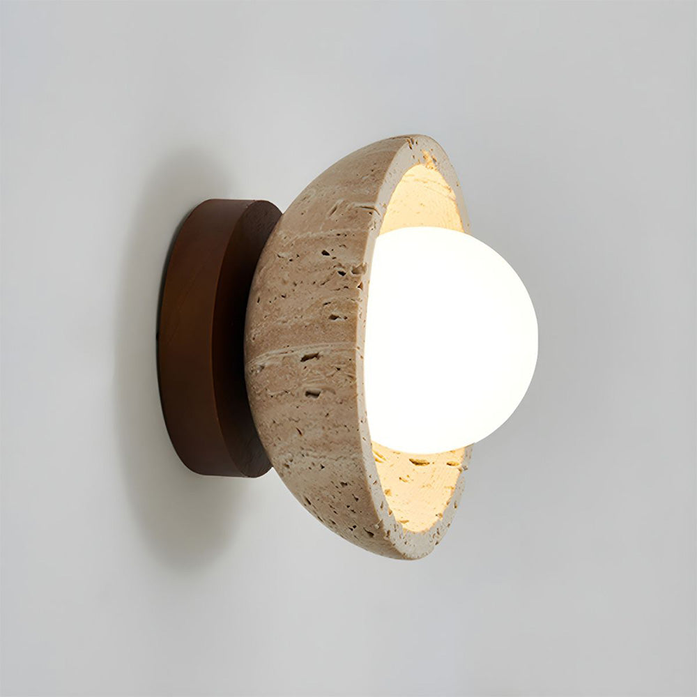 Rynx | Industrial Modern Beige Stone Wall Lamp