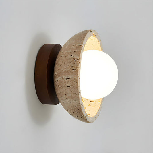 Rynx | Industrial Modern Beige Stone Wall Lamp