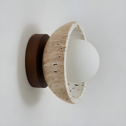 Rynx | Industrial Modern Beige Stone Wall Lamp
