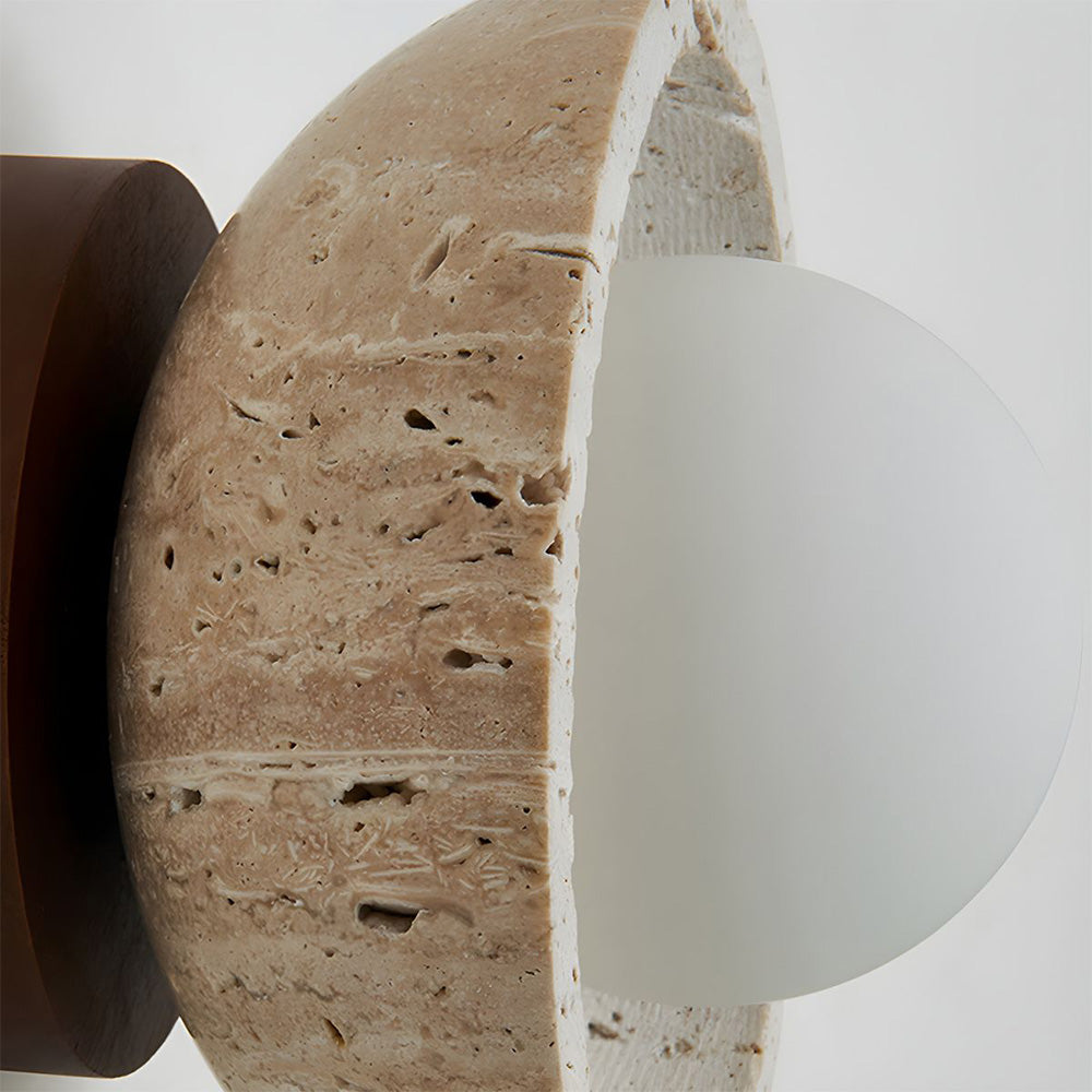 Rynx | Industrial Modern Beige Stone Wall Lamp