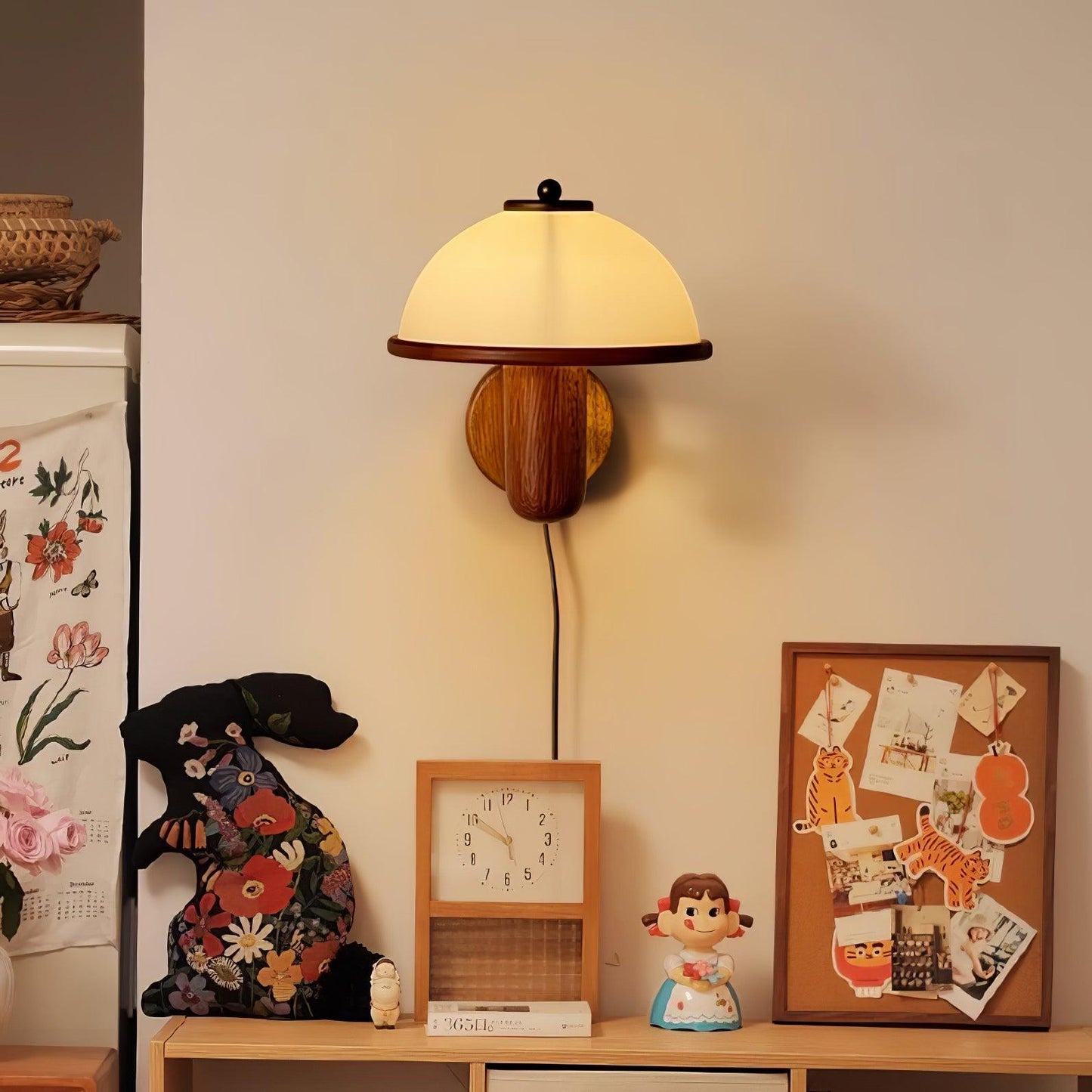 Rynx | Nordlys Nature Wall Light – Mushroom-shaped Wood-look Decor