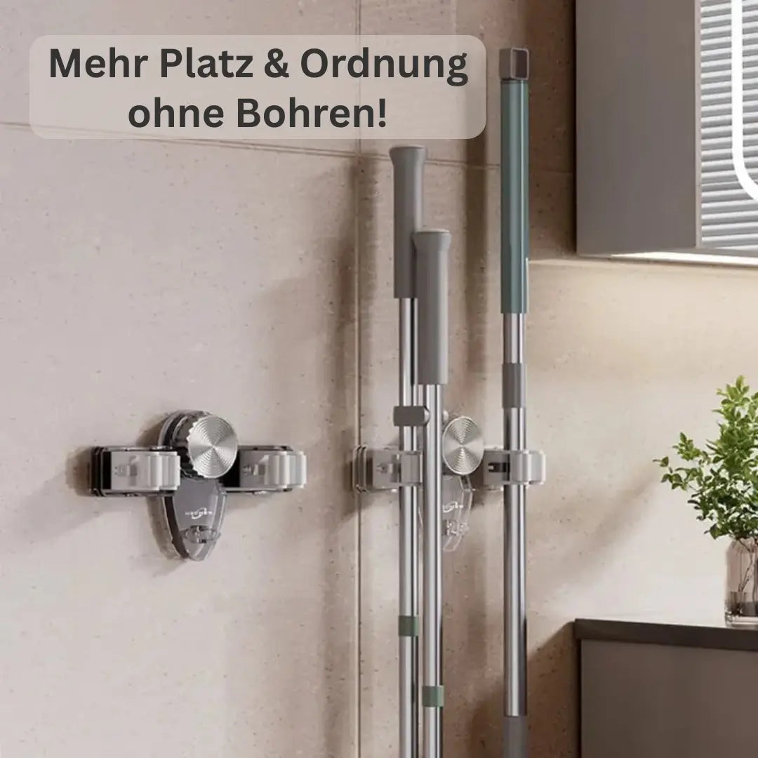 Rynx | Space-saving holder for brooms & tools – Quickly mounted, no drilling