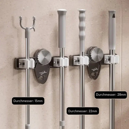 Rynx | Space-saving holder for brooms & tools – Quickly mounted, no drilling