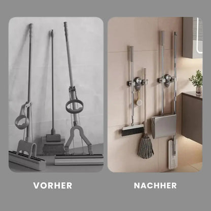Rynx | Space-saving holder for brooms & tools – Quickly mounted, no drilling