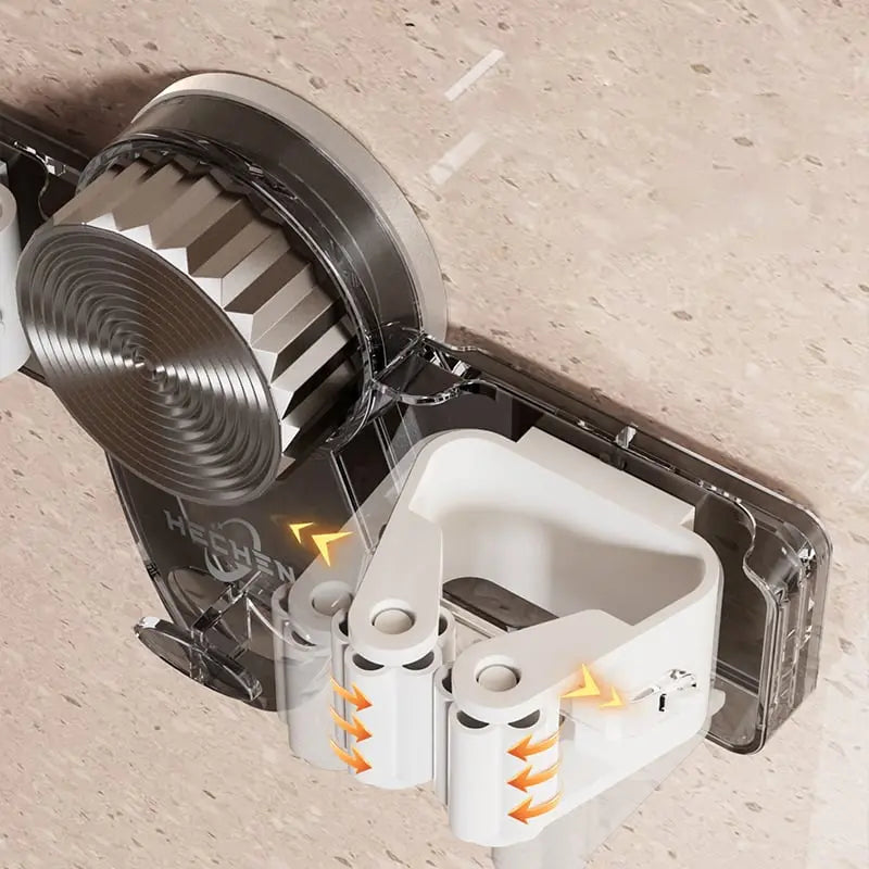 Rynx | Space-saving holder for brooms & tools – Quickly mounted, no drilling